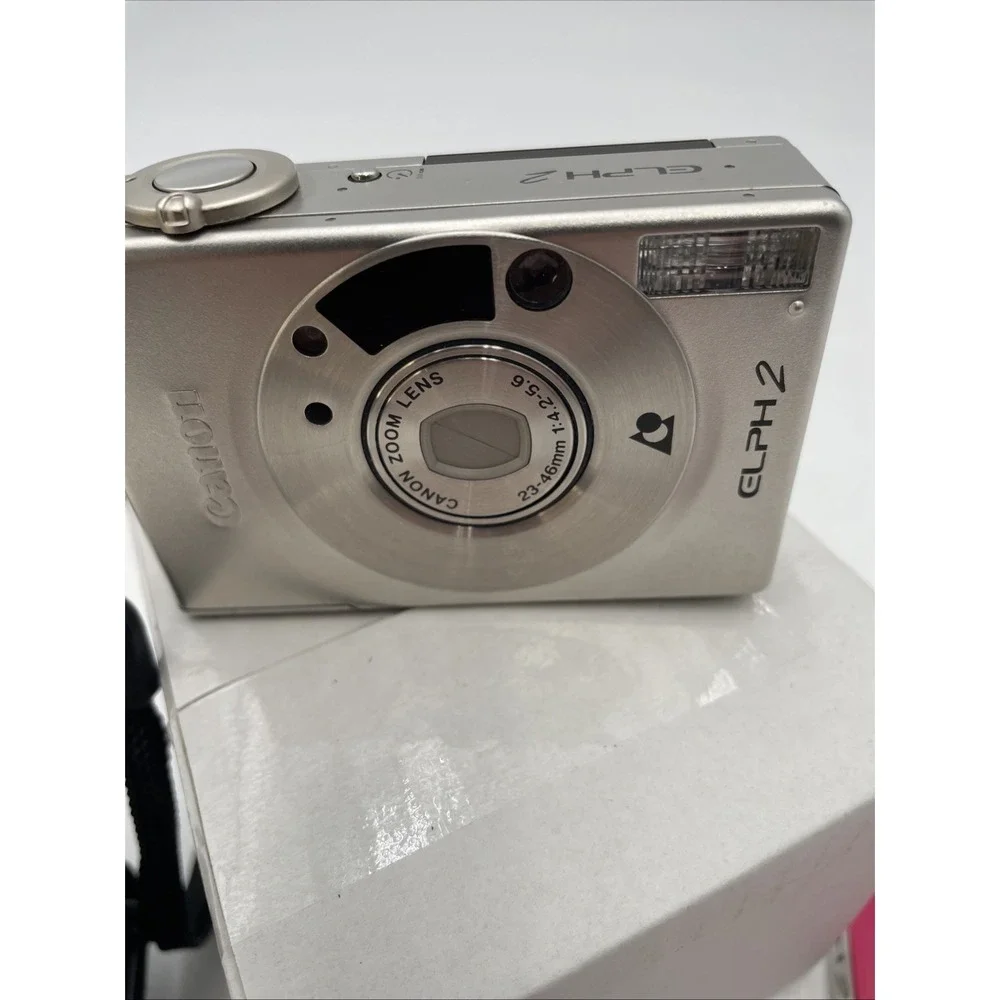 Canon ELPH 2 Digital Advantix Film Camera+New CR2 Battery+Manual+Case-TESTED